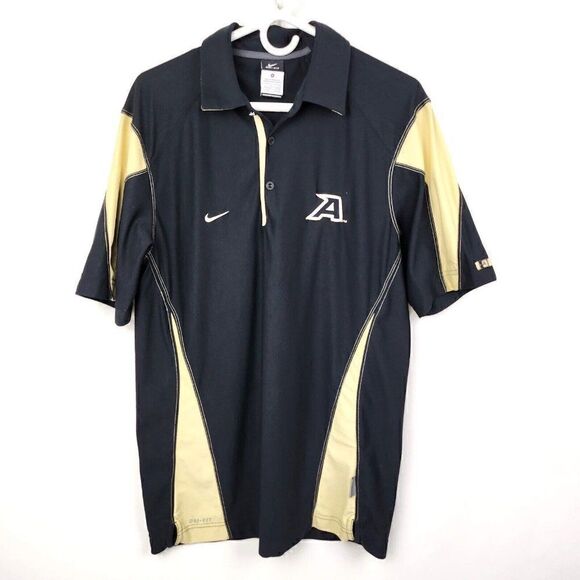 Nike DRI FIT US Army Black Knights Black Short Sleeve Polo Shirt Mens sz S - Picture 1 of 5